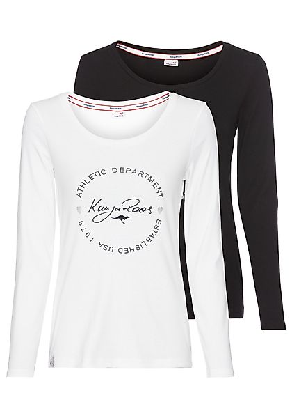 KangaROOS Langarmshirt (Packung, 2-tlg., 2er-Pack) mit günstig online kaufen