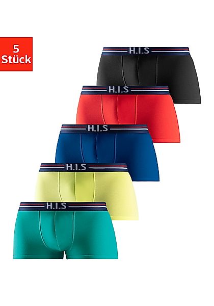 H.I.S Hipster Packung, 5 Stk. knapp sitzende Boxershorts mit Streifen aus B günstig online kaufen