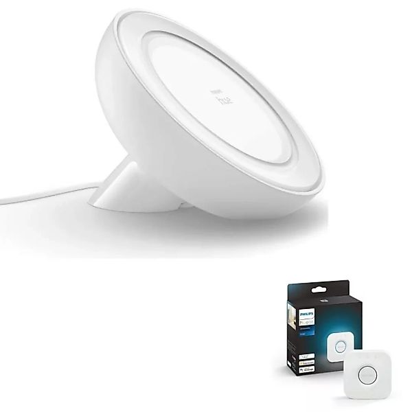 Philips Hue Bluetooth White & Color Ambiance Tischleuchte Bloom in Weiß ink günstig online kaufen