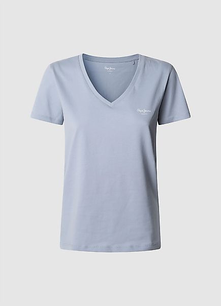 Pepe Jeans V-Shirt "MACY V-NECK" mit Logoschriftzug günstig online kaufen