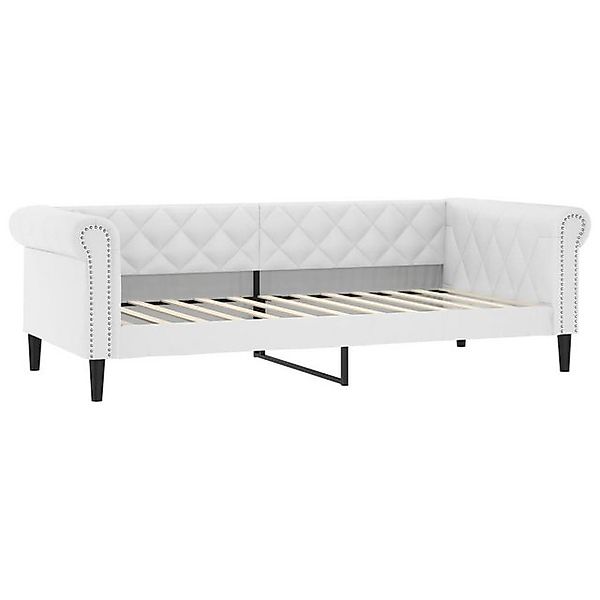 vidaXL Bett Tagesbett Weiß 100x200 cm Kunstleder günstig online kaufen