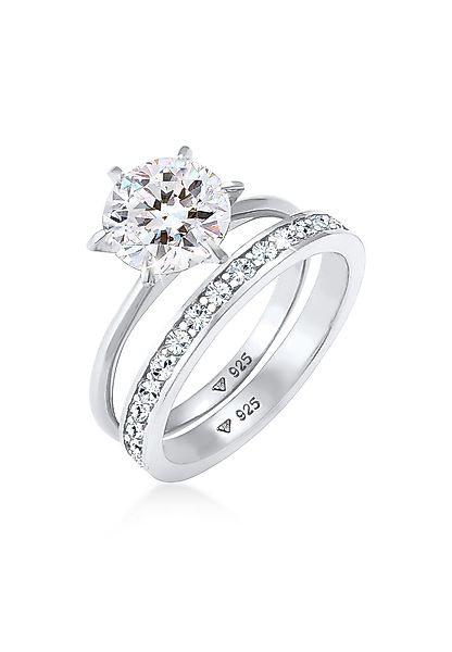 Elli Solitärring Kristalle Eternity (2 tlg) günstig online kaufen