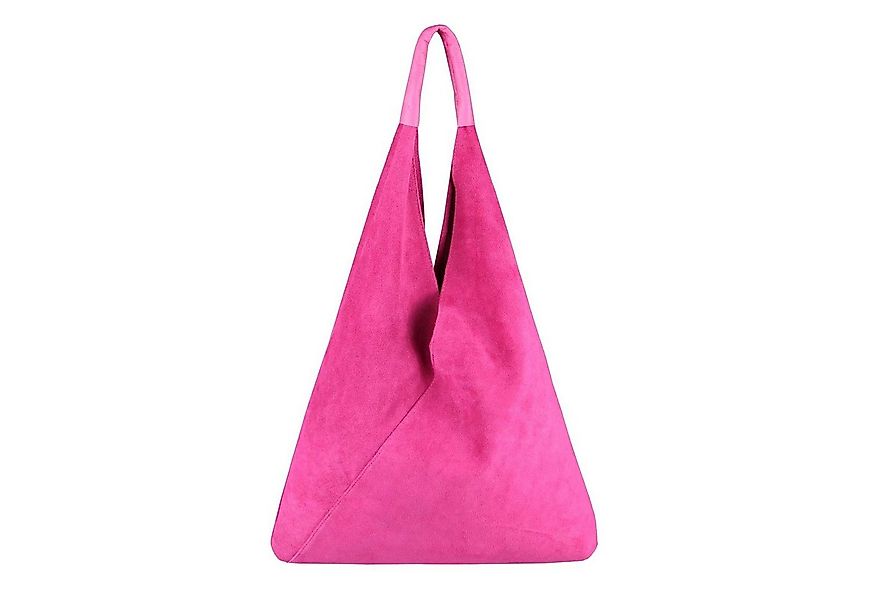 ITALYSHOP24 Schultertasche Made in Italy Damen XXL Leder Wildleder Tasche S günstig online kaufen