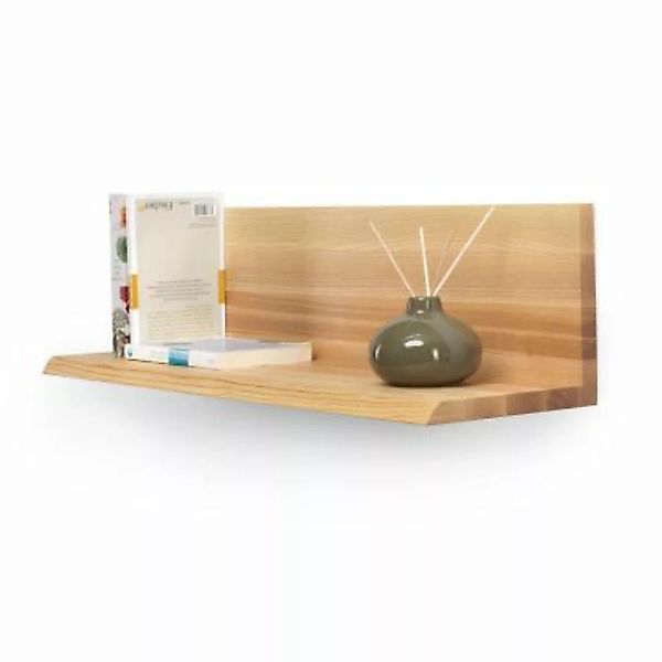 Rikmani Wandregal LIRA Massivholz Esche 40 cm weiß günstig online kaufen