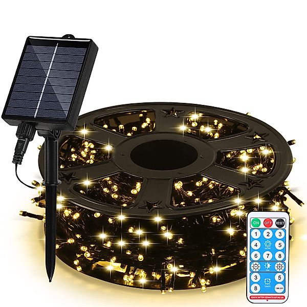 Clanmacy LED-Lichterkette LED Solar Lichterkette Solarleuchten günstig online kaufen