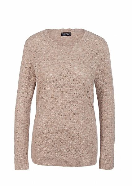 GOLDNER Strickpullover "Kurzgröße Femininer Ajourpullover aus hochwertigem günstig online kaufen