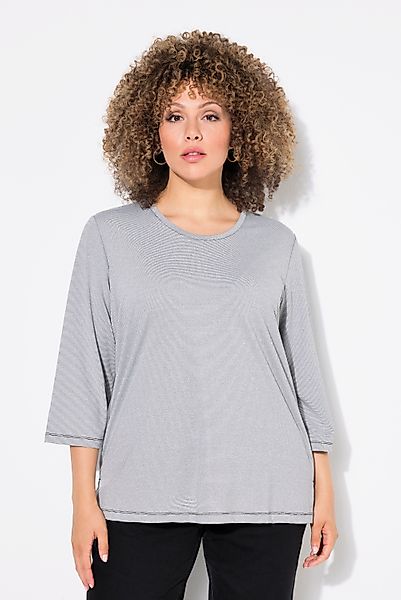 Ulla Popken T-Shirt T-Shirt Ziernähte Rundhals günstig online kaufen