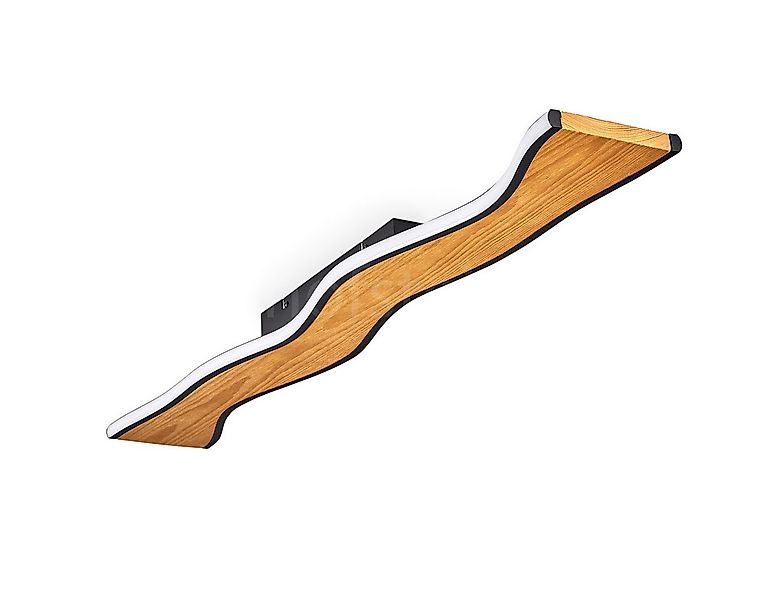 hofstein Deckenleuchte dimmbare Deckenlampe aus Metall/Holz/Kunststoff in S günstig online kaufen