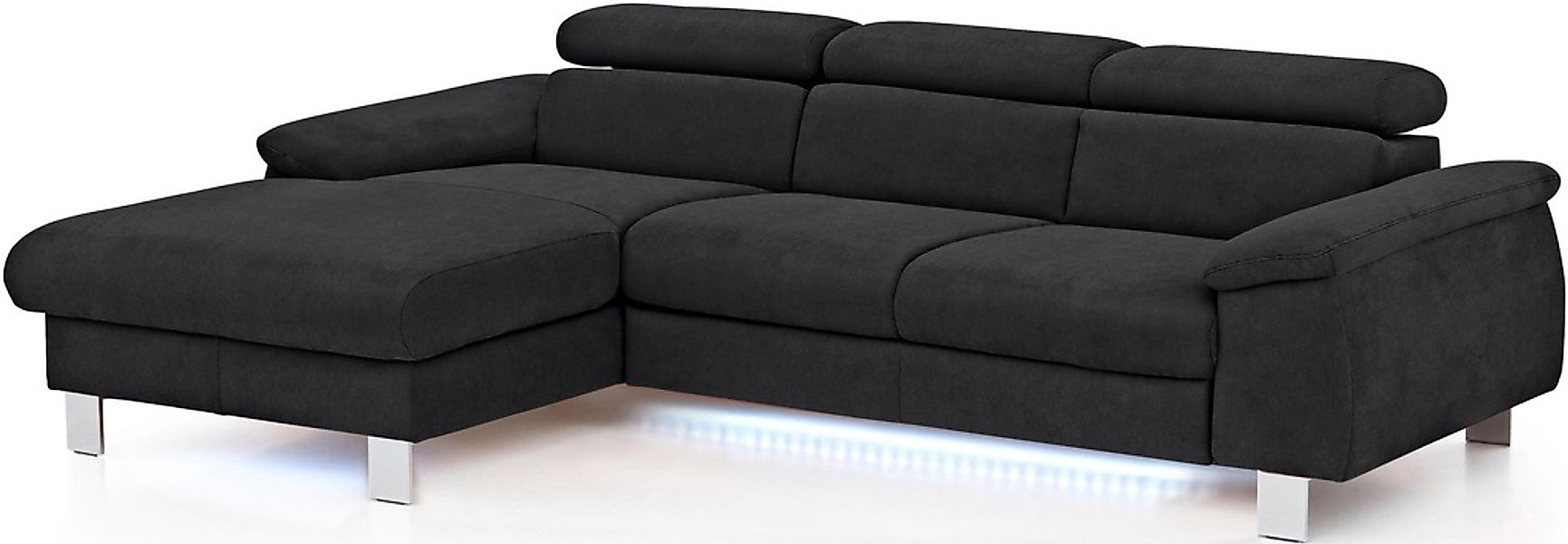 COTTA Ecksofa Komaris, Ecksofa, wahlweise mit RGB-LED-Beleuchtung und Bettf günstig online kaufen