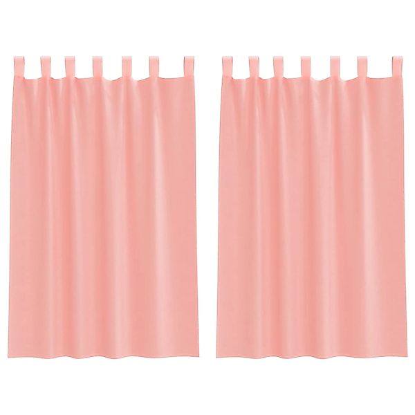 vidaXL Voile Vorhänge mit Schlaufen 2 Stk Rosa 140x175 cm 4102287 günstig online kaufen
