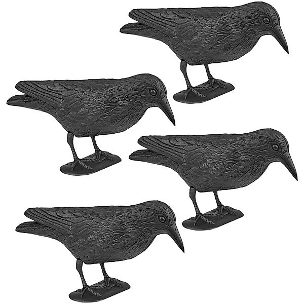 Wellgro Gartenfigur 4 x Vogelschreck Krähe günstig online kaufen