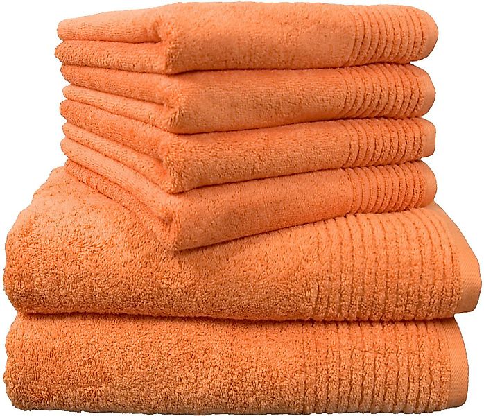 Dyckhoff Handtuch Set Brillant, Walkfrottee (Set, 6-St), mit Streifenbordür günstig online kaufen