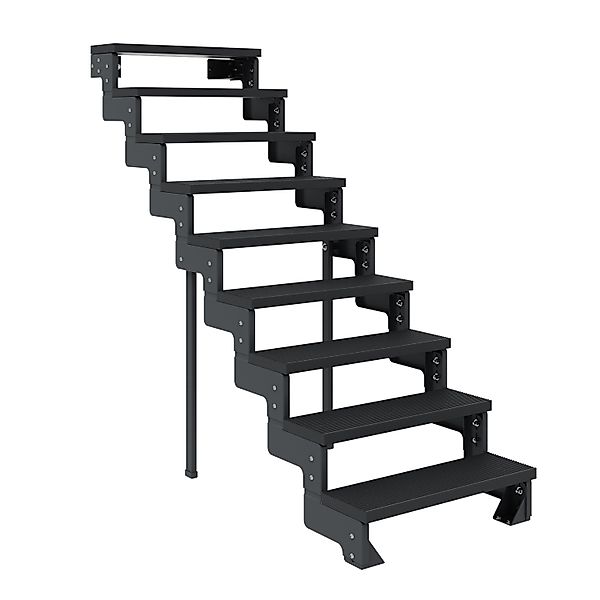 Dolle Außentreppe Gardentop Anthrazit 9 Stufen 80 cm Anthrazit Ohne Gelände günstig online kaufen