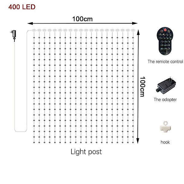 PRIISF LED-Lichtervorhang LED-Lichterkette RGBIC Smart Lichternetz günstig online kaufen