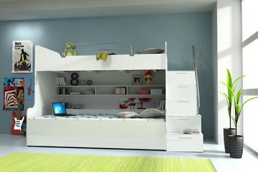 Xlmoebel Kinderbett DOPPELSTOCKBETT "HOCHGLANZ" KINDER ETAGENBETT SOFORT - günstig online kaufen