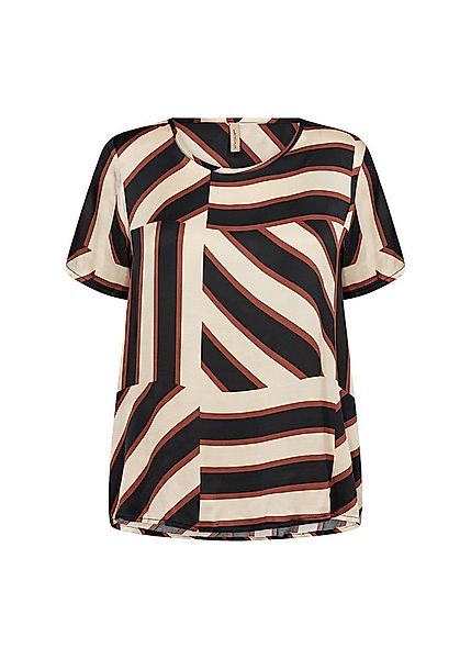 soyaconcept Langarmbluse - gemusterte Kurzarmbluse mit Rundhalsausschnitt günstig online kaufen