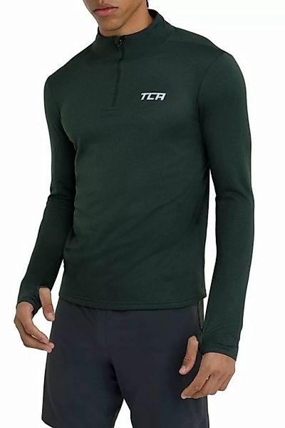 TCA Langarmshirt TCA Herren Cloud Fleece Sporttop - Dunkelgrün (1-tlg) günstig online kaufen