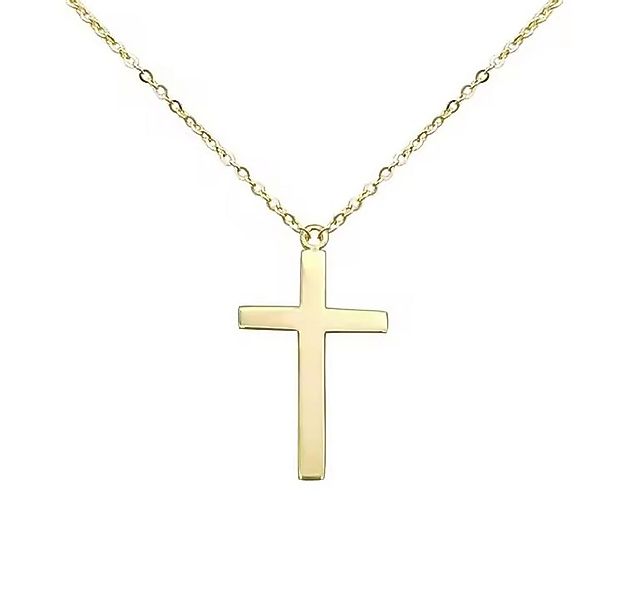 Runde Perlé Kette mit Anhänger minimalistische Kette mit kleinem Kreuz Anhä günstig online kaufen