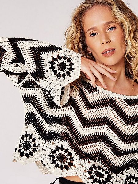 Apricot Klassische Bluse Model Stripe Crop Jumper, mit Zierknöpfen an Schul günstig online kaufen