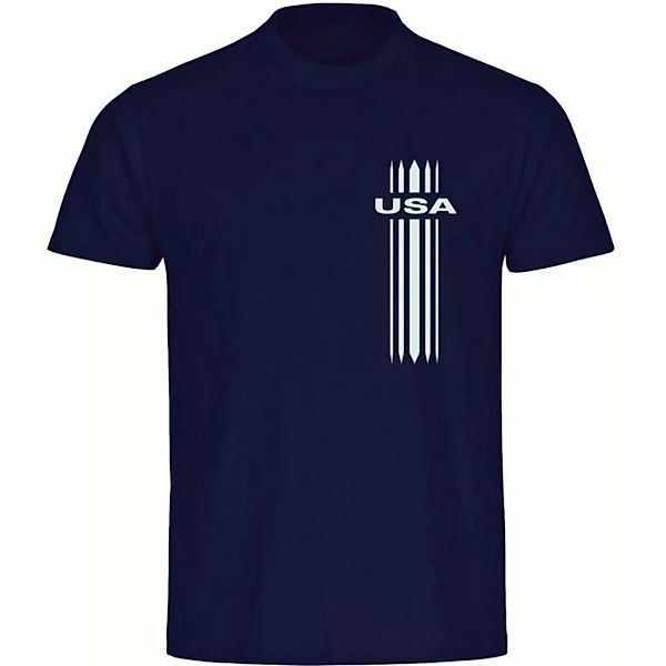 multifanshop T-Shirt Herren USA - Streifen - Männer günstig online kaufen