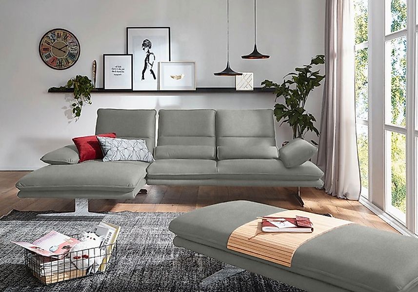 W.SCHILLIG Ecksofa »broadway, Designsofa mit tollem Sitzkomfort, L-Form«, S günstig online kaufen