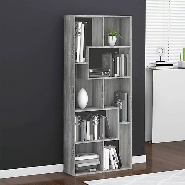 Vidaxl Bücherregal Grau Sonoma 67x24x161 Cm Holzwerkstoff günstig online kaufen