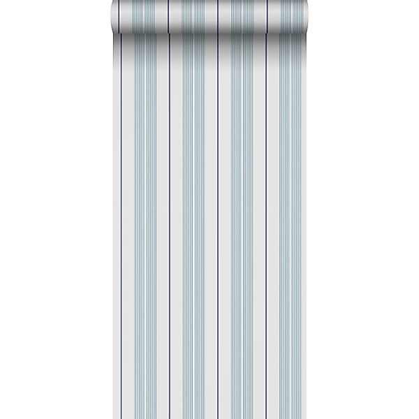 Sanders & Sanders Tapete Streifen Hellblau und Grau 53 cm x 10.05 m günstig online kaufen