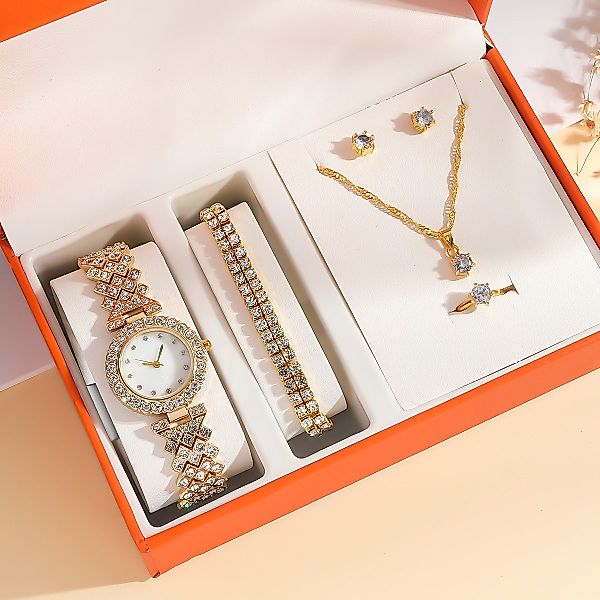ibettertec Schmuckset Quarzuhr Geschenk Damen Armbanduhr günstig online kaufen