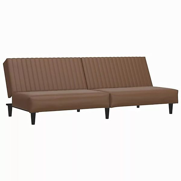 vidaXL Sofa Schlafsofa 2-Sitzer Braun Kunstleder günstig online kaufen