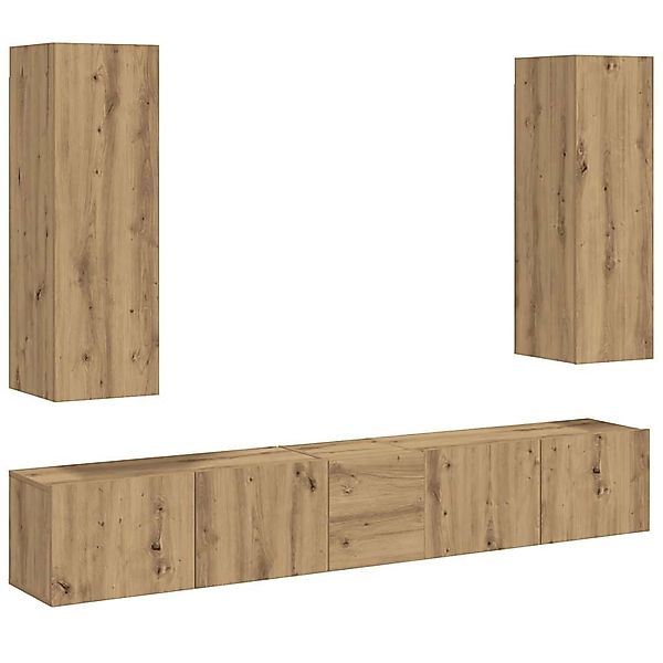 vidaXL TV-Wandschränke 5 Stk Artisan-Eiche Holzwerkstoff 3328960 günstig online kaufen