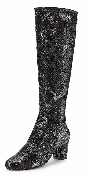 LASCANA Belle Affaire Stiefel "Paillettenverzierter Langschaftstiefel", Lan günstig online kaufen