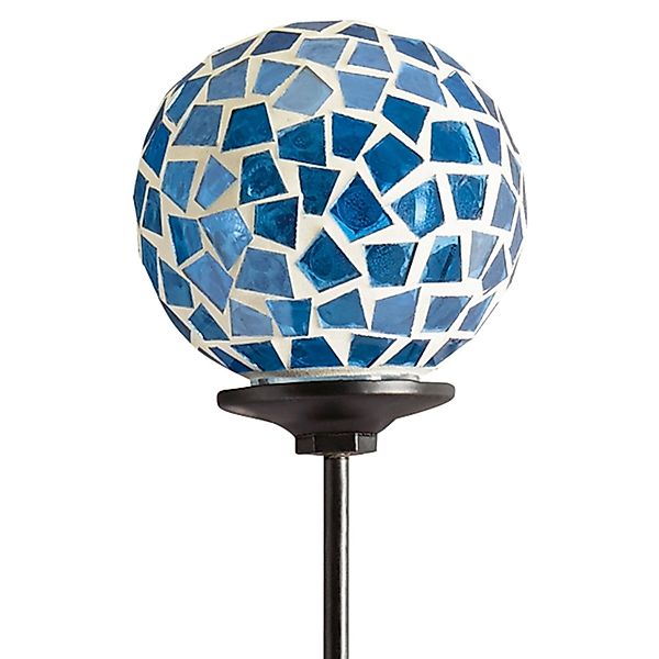 Garten-Stecker mit Mosaik-Kugel 75 cm Blau günstig online kaufen