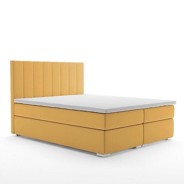 JVmoebel Bett Boxspring Doppel Bett Hotel Komplett Matratze Topper Betten K günstig online kaufen