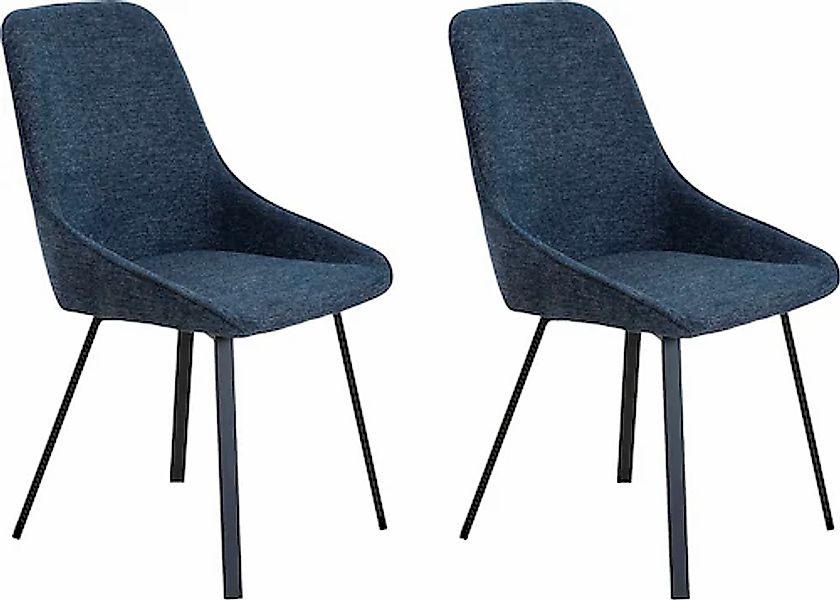 SalesFever Esszimmerstuhl, (Set), 2 St., Strukturstoff, H 87 cm/ B 51 cm/ T günstig online kaufen