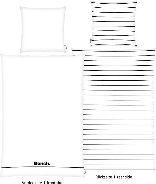 Bench. Wendebettwäsche "Bench" Kissenbezug mit dekorativer Paspel günstig online kaufen
