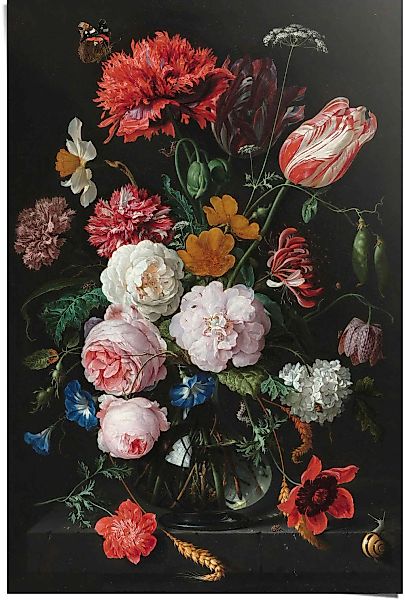Reinders Poster "Poster Stillleben mit Blumenvase Jan Davidsz de Heem" Vase günstig online kaufen