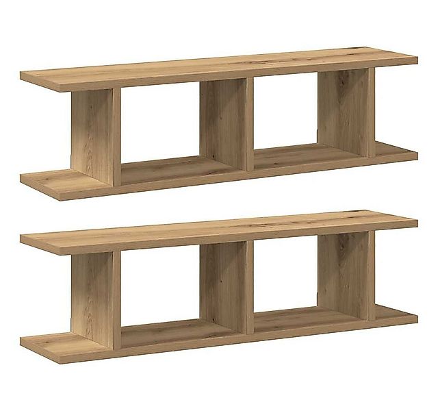 vidaXL Regal Wandregale 2 Stk. Artisan-Eiche 75x18x20 cm Holzwerkstoff, 2-t günstig online kaufen