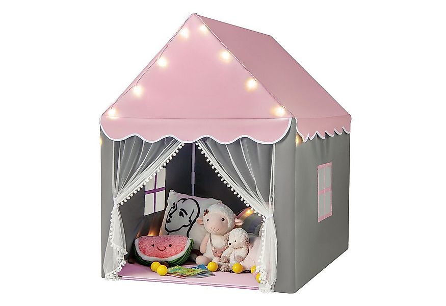COSTWAY Spielzelt Spielhaus mit LED & Matte, 105 x 121 x 136cm, Outdoor günstig online kaufen