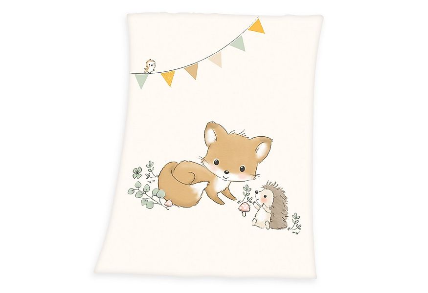 Babydecke Waldfreunde Microfaserflausch-Decke 75/100 cm Kuscheldecke, Herdi günstig online kaufen