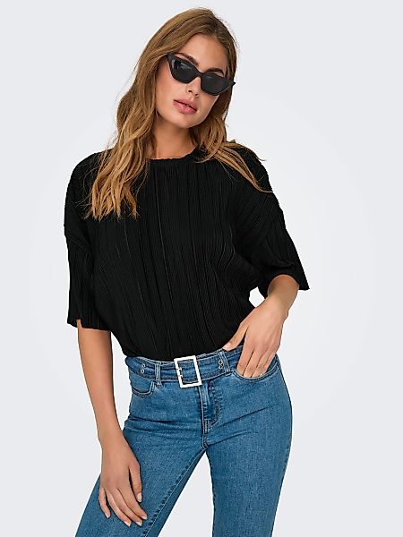 ONLY Plisseeshirt "ONLRAVENNA S/S PLISSE TOP NOOS JRS" günstig online kaufen