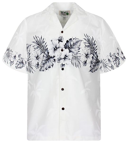 KY's Hawaiihemd Hibiscus Brustdruck Original Hawaiihemd günstig online kaufen