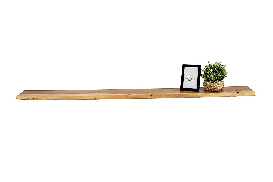 SAM® Wandregal Amara, massives Akazienholz, Baumkante, günstig online kaufen