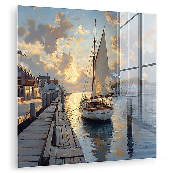 MuchoWow Acrylglasbild Segelboot - Sonne - günstig online kaufen