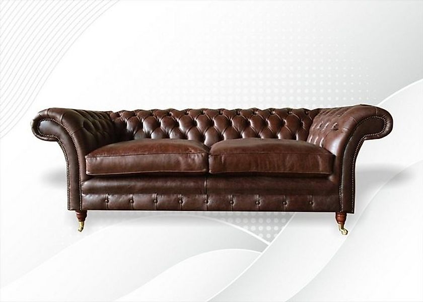 JVmoebel Chesterfield-Sofa Chesterfield-Sofa hochwertig massiv Holz Handarb günstig online kaufen