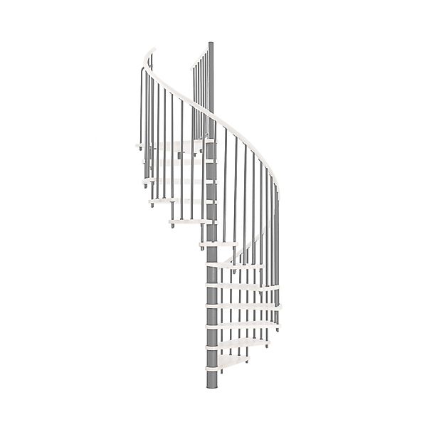 Minka Spindeltreppe Spiral Wood Grau-Weiß 120 cm Raumhöhe bis 305 cm günstig online kaufen