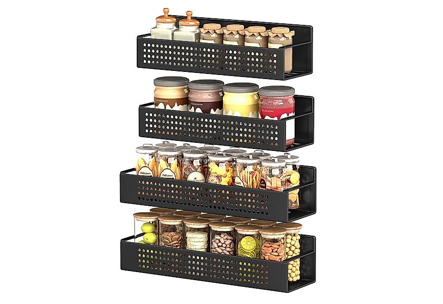 SONGMICS Gewürzregal magnetisch, Gewürzregal magnetisch, 4er Set, 2 große u günstig online kaufen