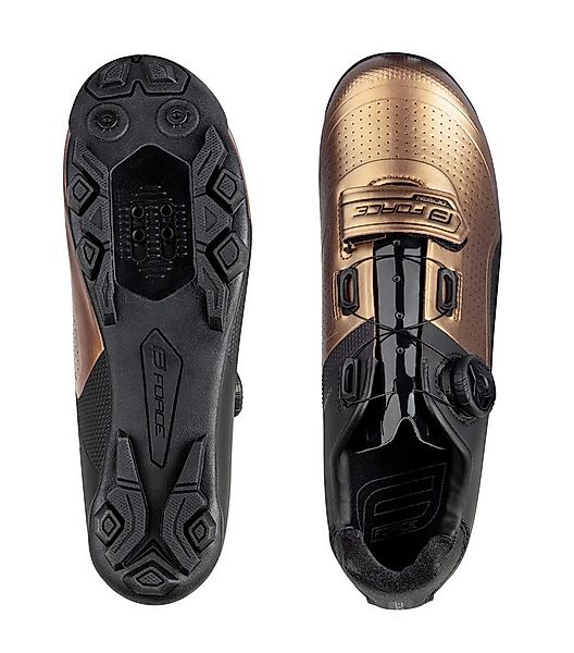 FORCE MTB Schuhe FORCE VIRTUOSO GRAVEL schwarz-Bronze %%% Fahrradschuh günstig online kaufen