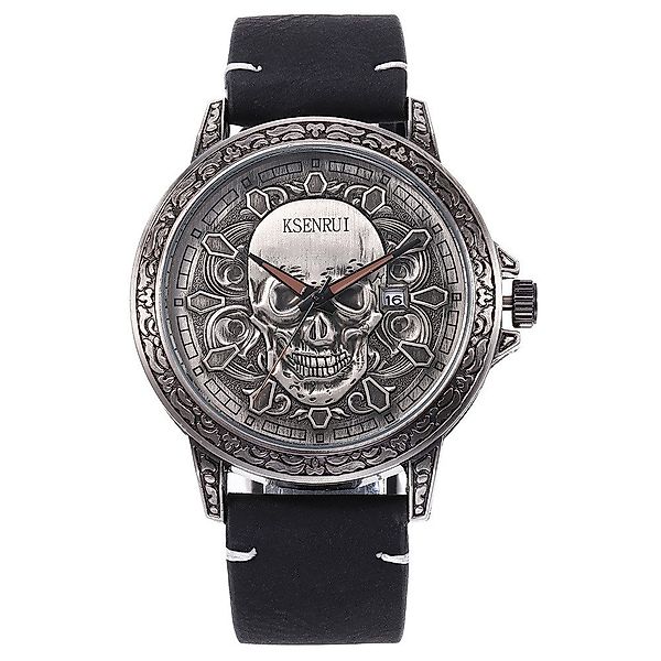 Einkaufszauber Digitaluhr Armbanduhr Skull Totenkopf Silber günstig online kaufen