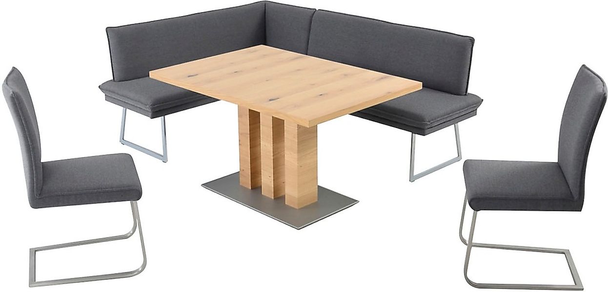 K+W Komfort & Wohnen Essgruppe "Santos III" 4 Stk. tlg. gepolsterte Eckbank günstig online kaufen