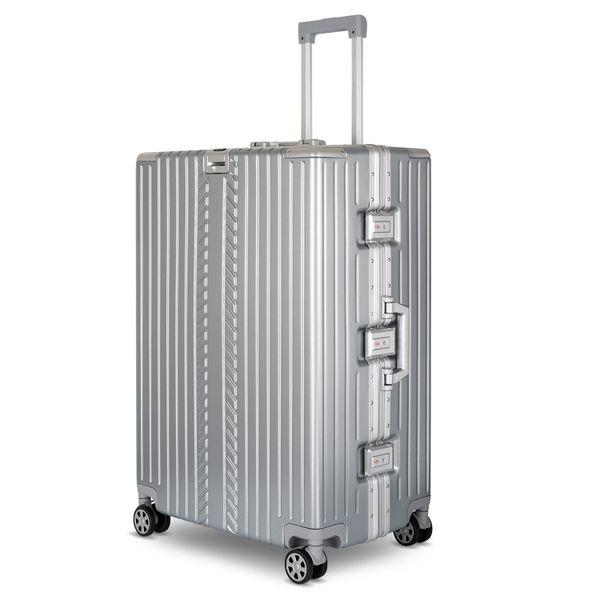 WINLIFE Trolley Hartschalen-Koffer Alu-Rahmen Silber Trolley günstig online kaufen